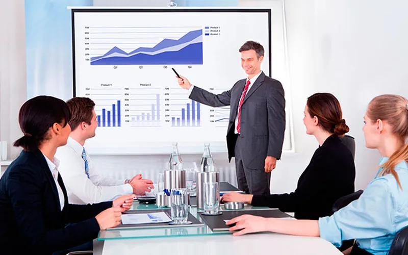 Presentación de resultados ante un directorio.